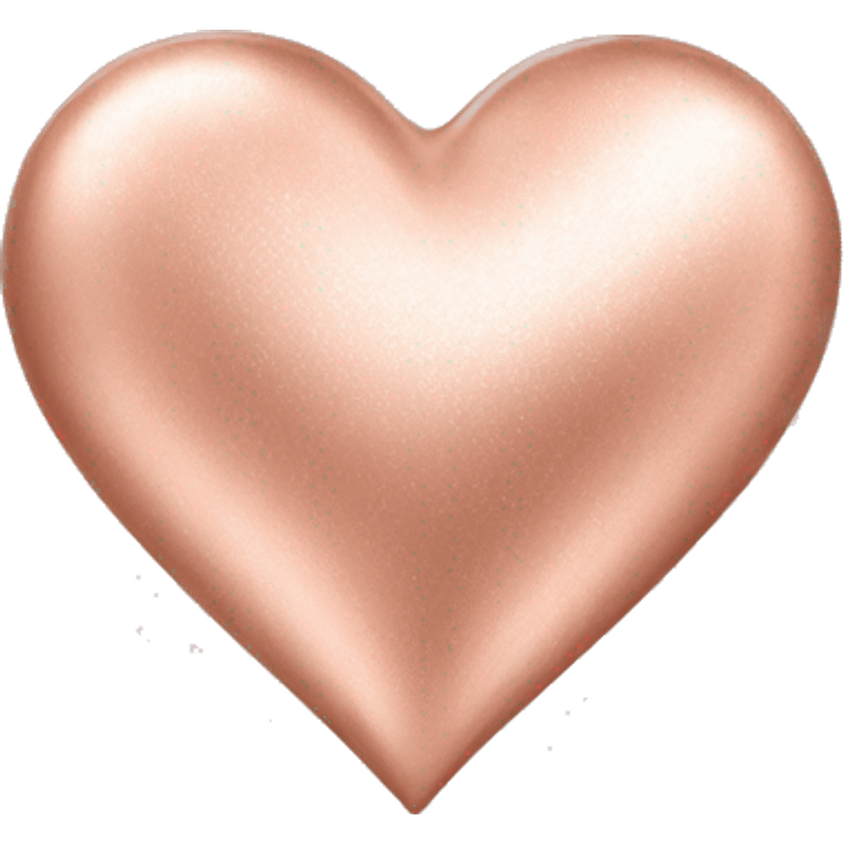 Rose gold heart emoji