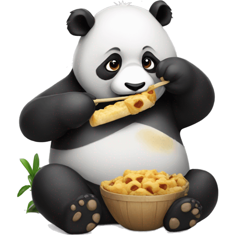 Panda eating  emoji