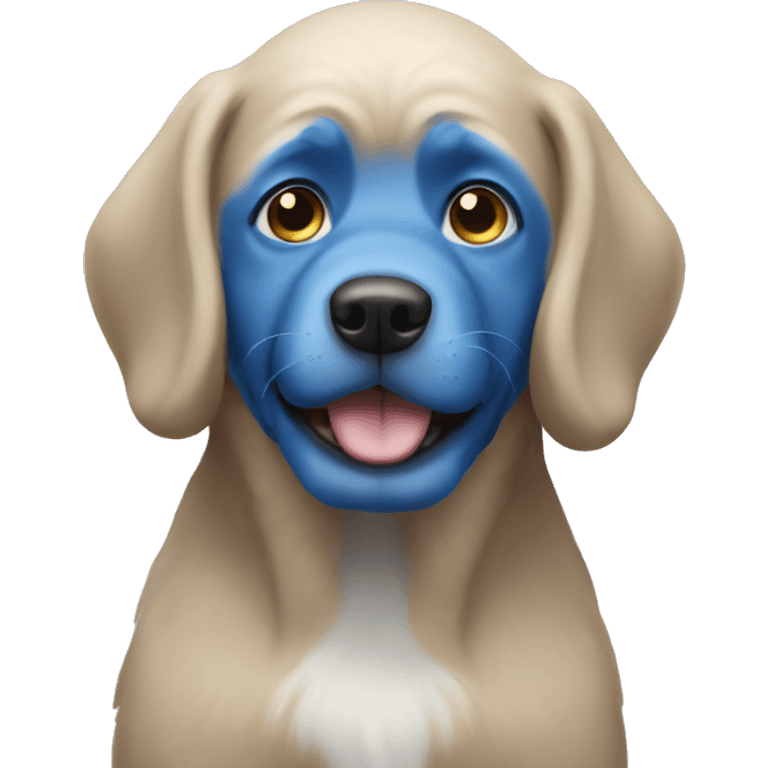 Blue dog emoji