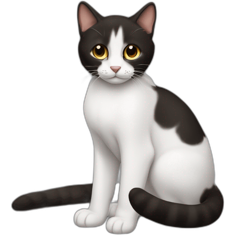 Gato marrón negro blanco emoji