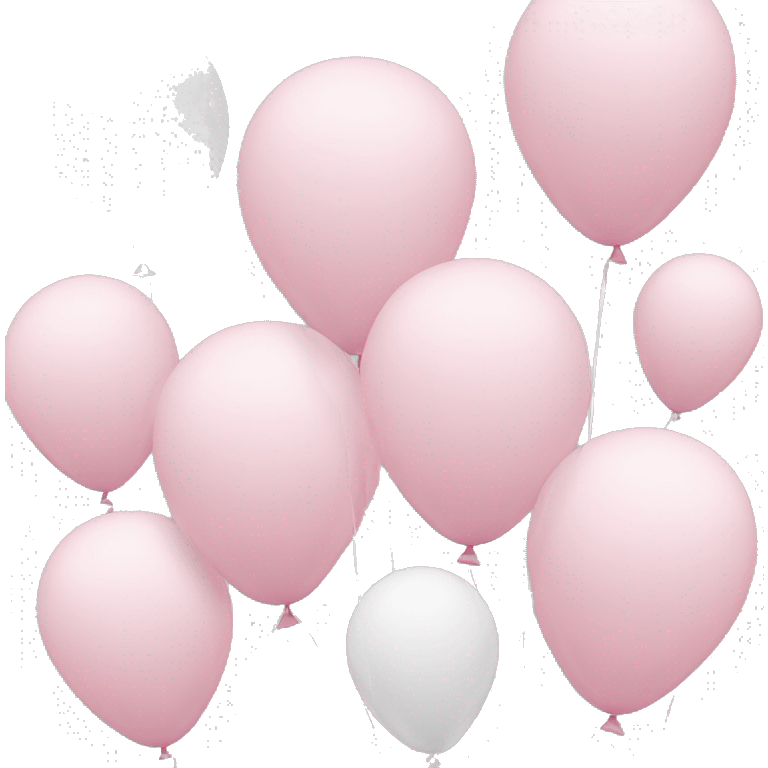 Pastel pink and white balloons emoji