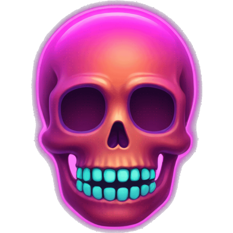 neon glowing skull emoji