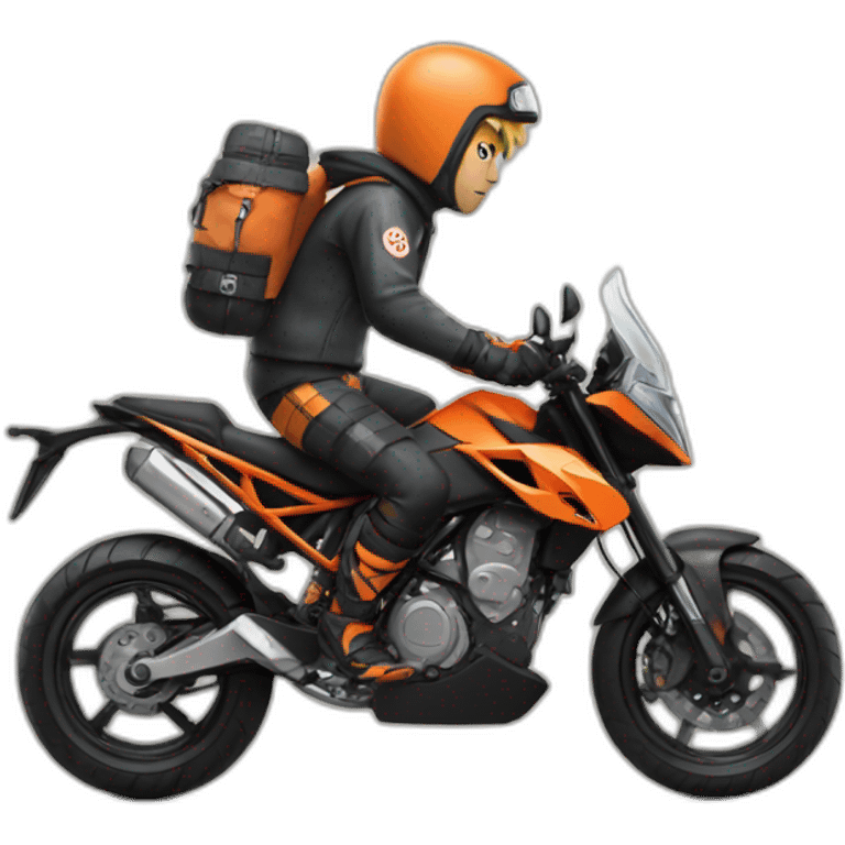 Naruto riding ktm bike emoji