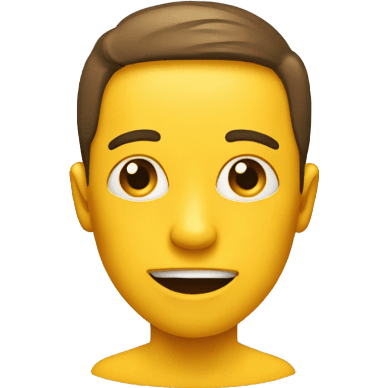 Base yellow emoji with side eye and small mouth to the same side emoji