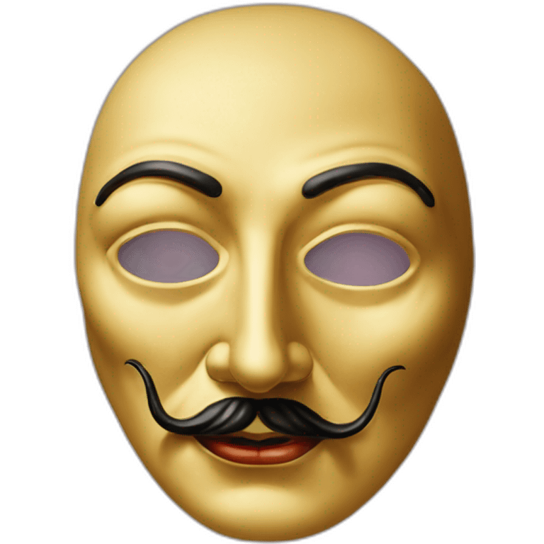 Masque Salvador Dali emoji