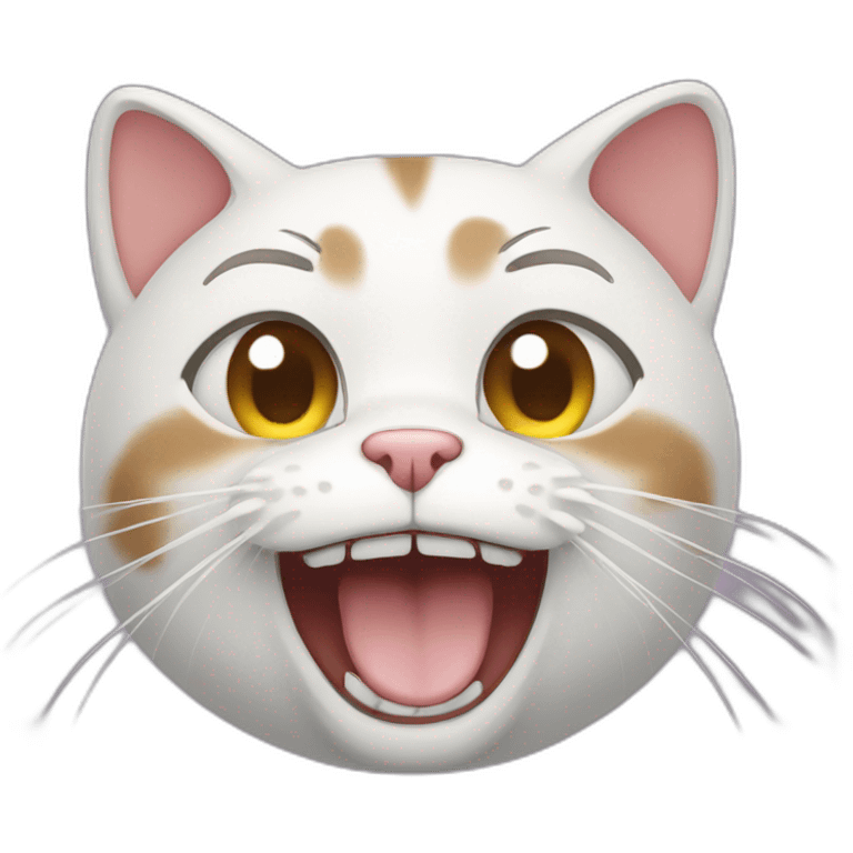 Cat with Crying with joy emoji