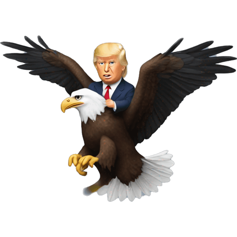 Donald Trump riding a bald eagle  emoji