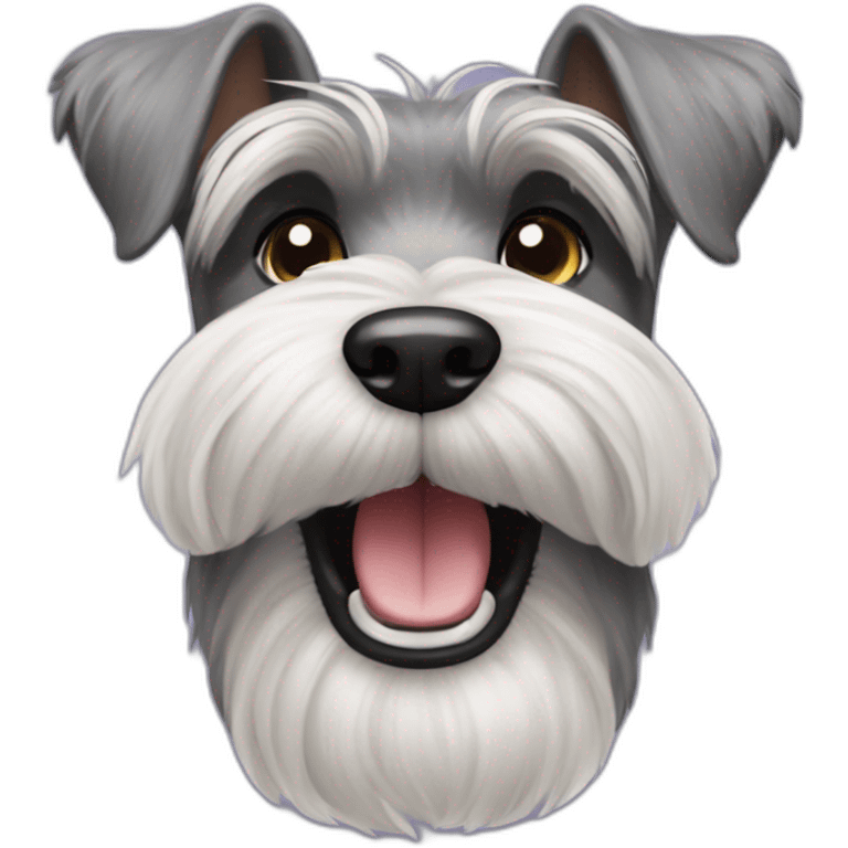 Schnauzer smiling emoji