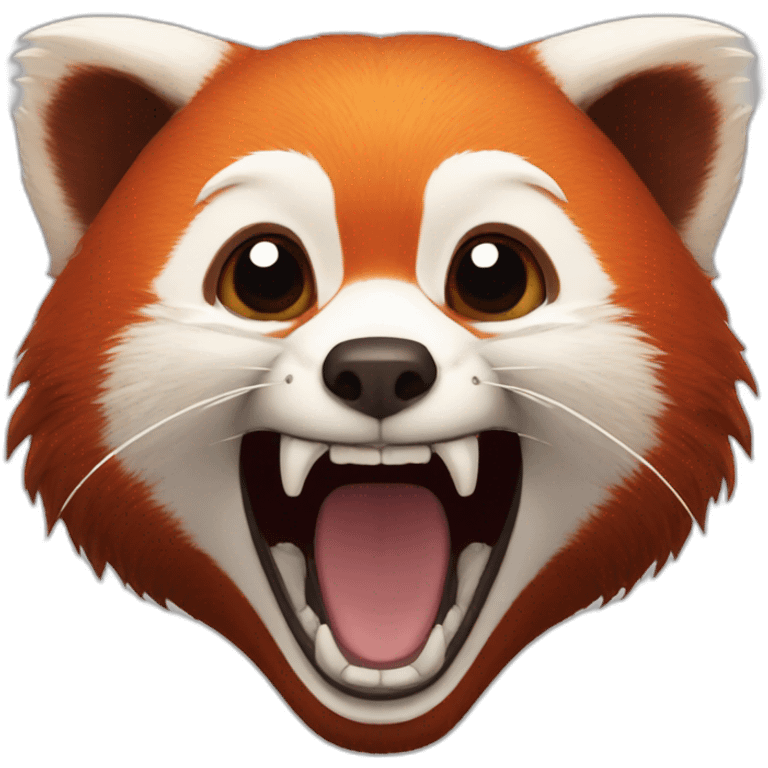 red panda scream emoji