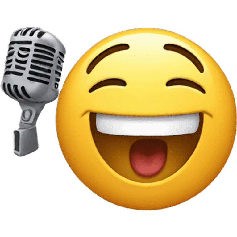 singing smiling face emoji