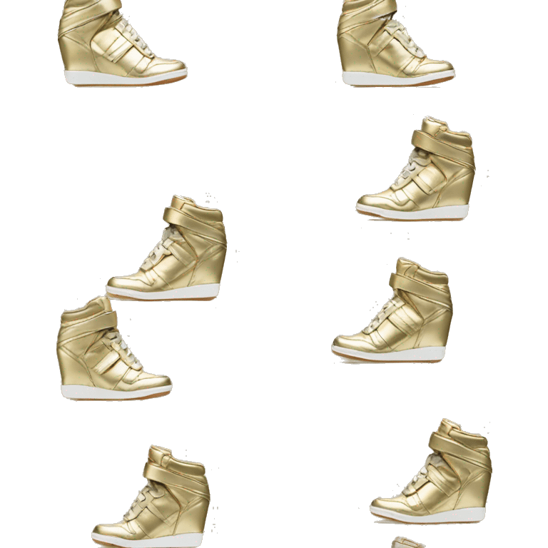 isabel marant wedge sneaker light gold emoji