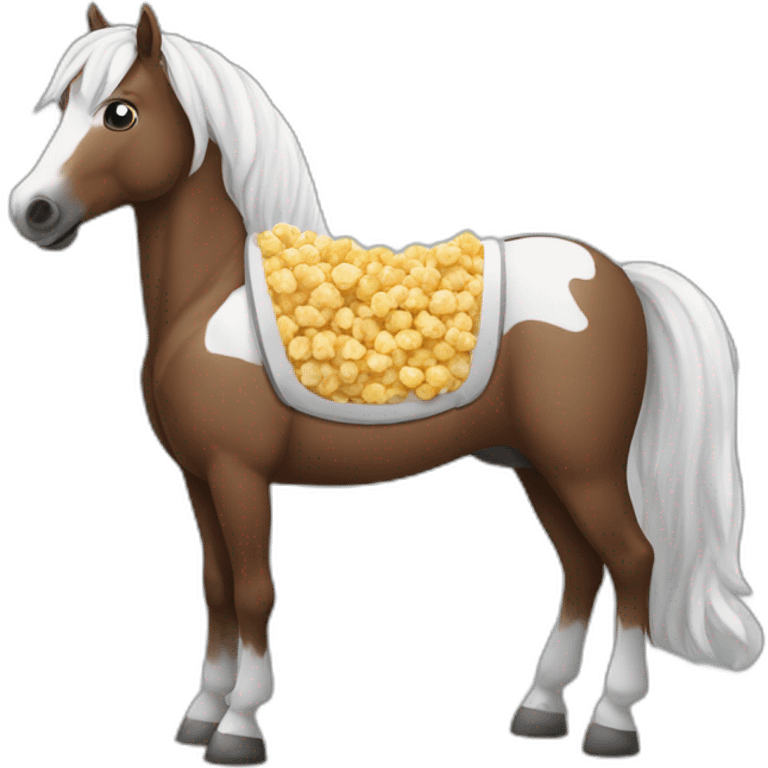 A horse that does popcorns emoji