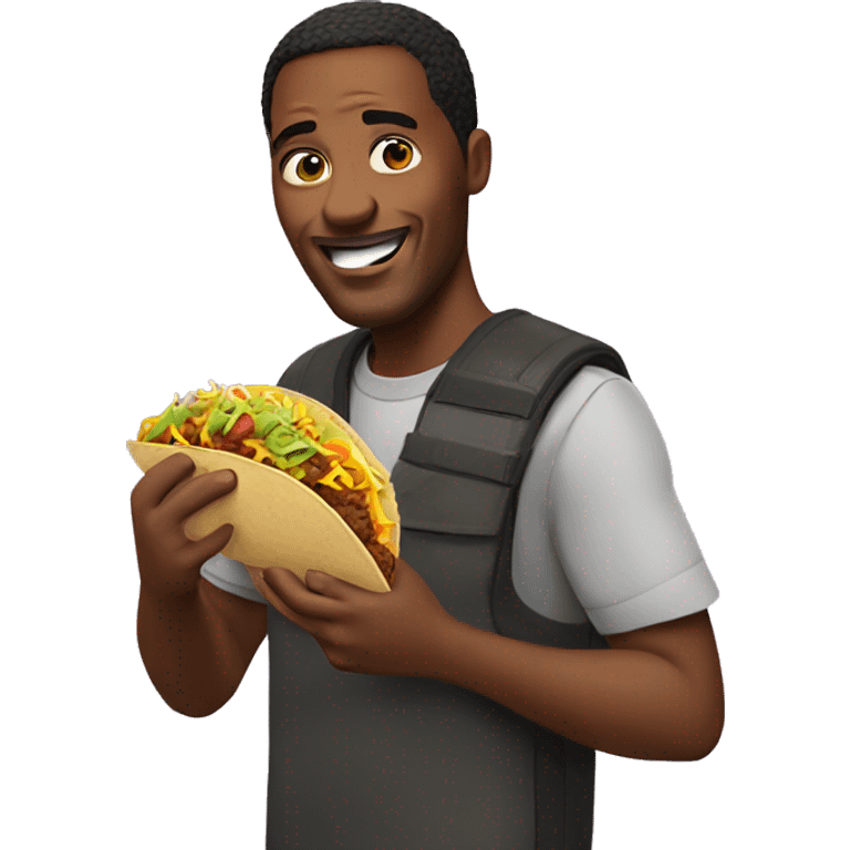 Man eating Taco Bell  emoji