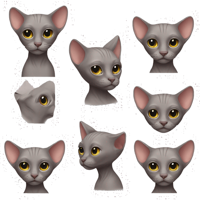 Hairless cat emoji