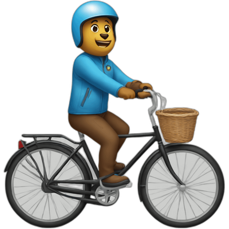 Un ours sur un vélo emoji