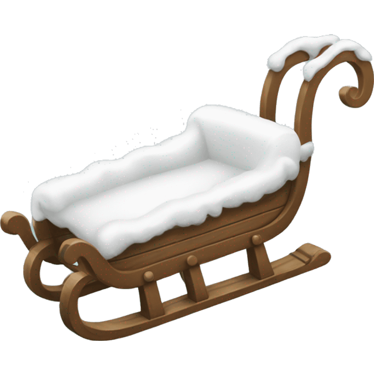 White Christmas sled emoji