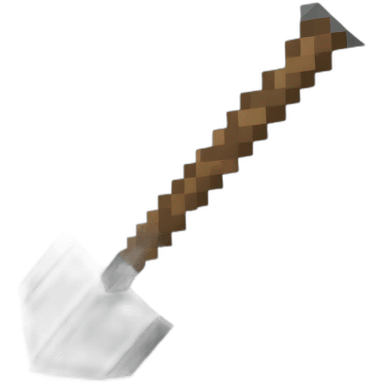 pixelated pickaxe from minecraft emoji