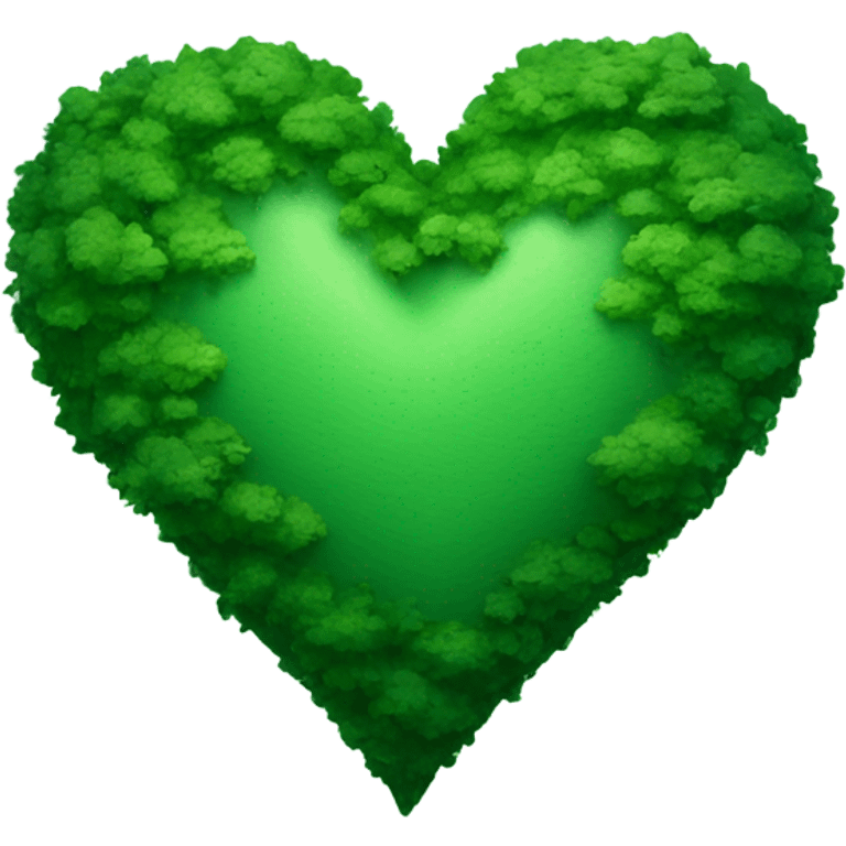 Forest green love heart  emoji