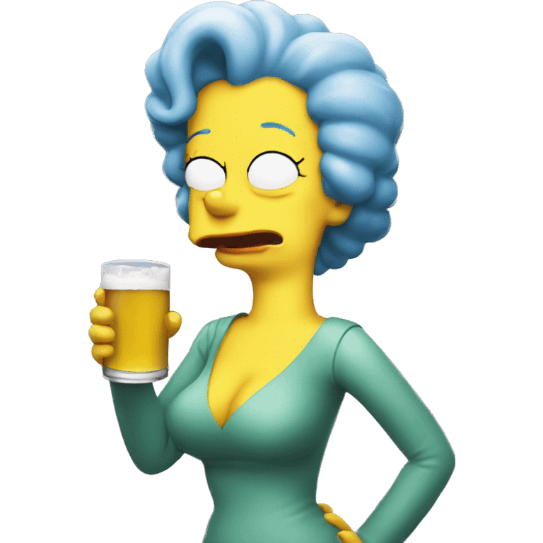 Marge simpsons drinking emoji