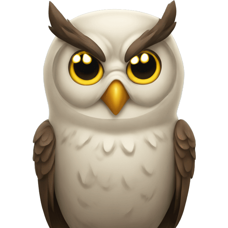 Owl who is angry emoji