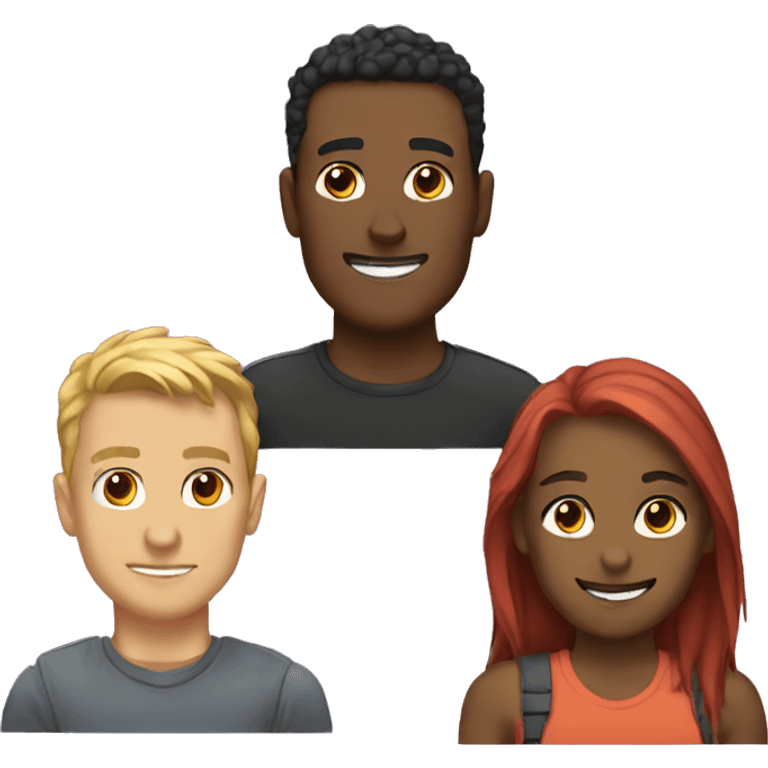 3 friend team  emoji