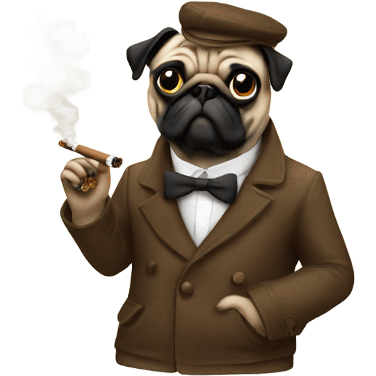 Pug smoking a cigar  emoji