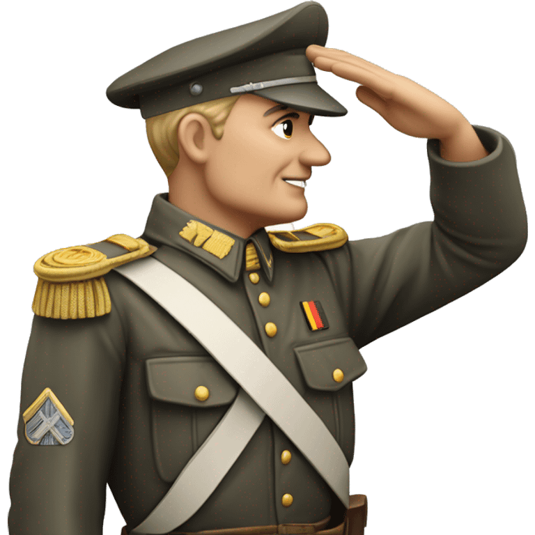 German classical 1940 soldier ave caesar raised arm saluting emoji