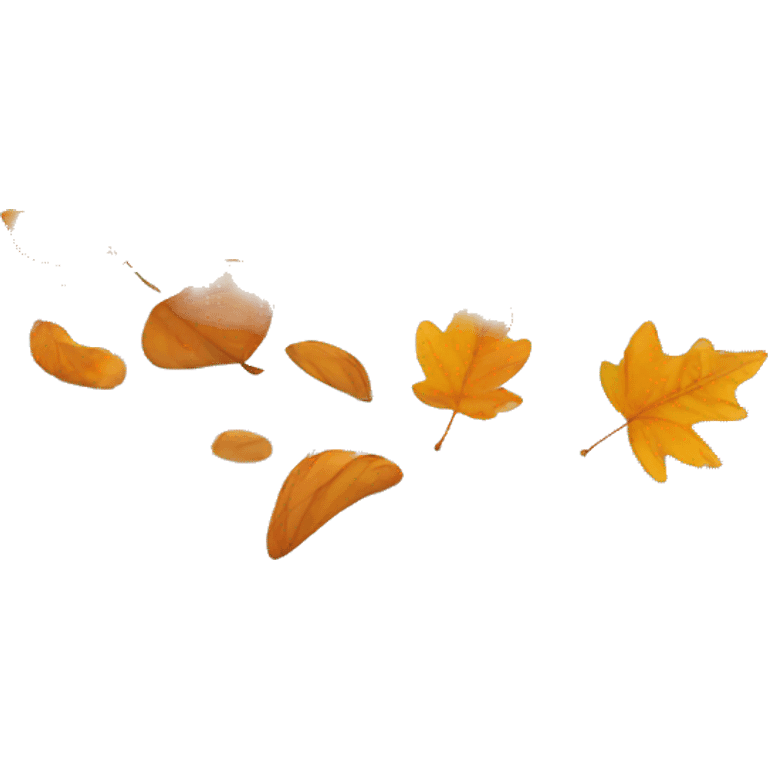 3 falling leaves 3d emoji