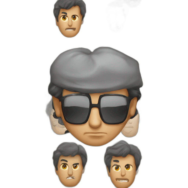 sylvester stallone cartoon wearing shirt emoji