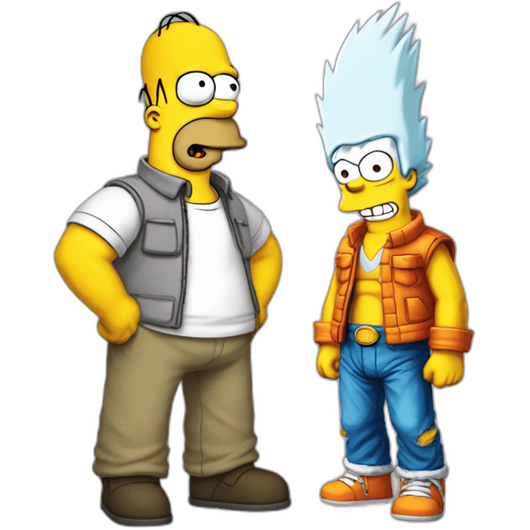 HOMER SIMPSON Y GOKU emoji