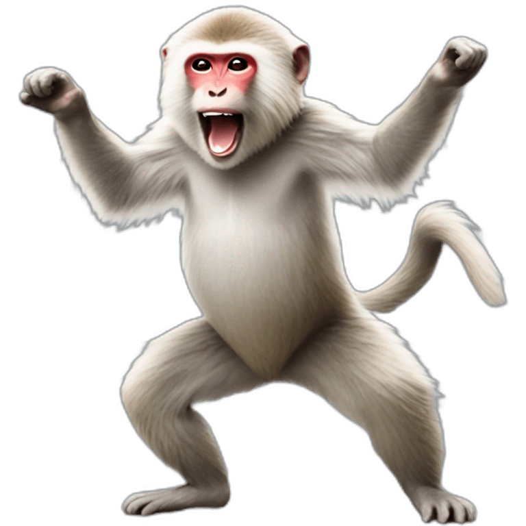 Dansing snow monkey emoji