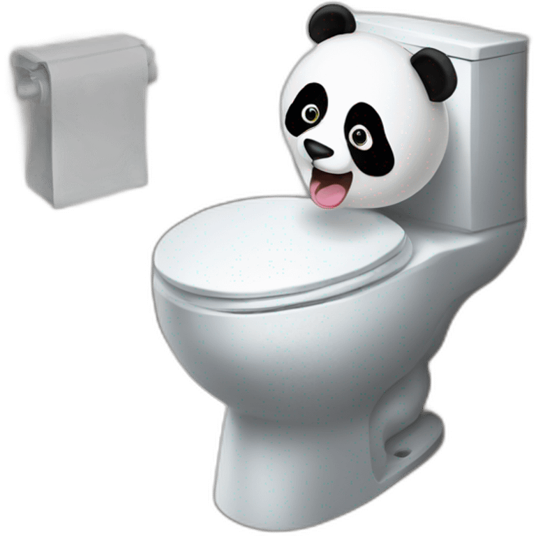 Panda in the toilet  emoji