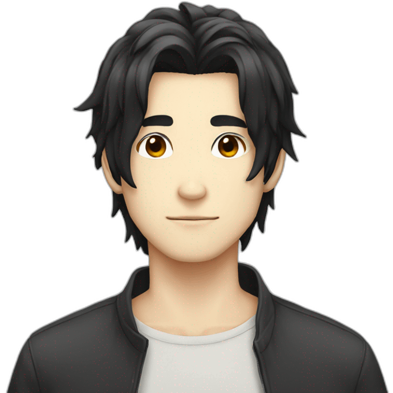 manga man with black hair emoji