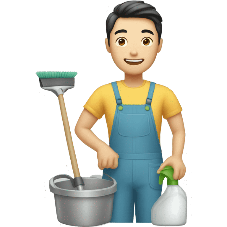 asian man who loves housework emoji