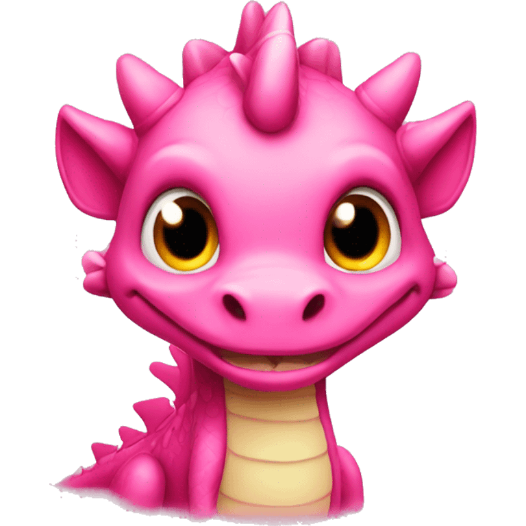 Cute pink dragon emoji