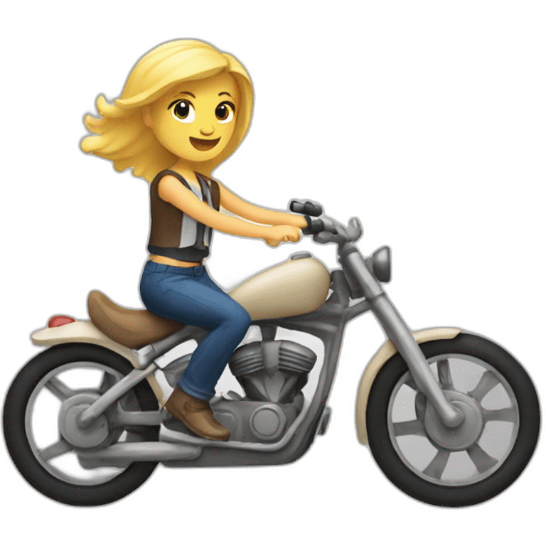 Blond on bikecycle  emoji