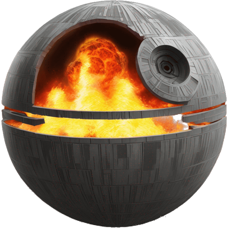 death star on fire emoji