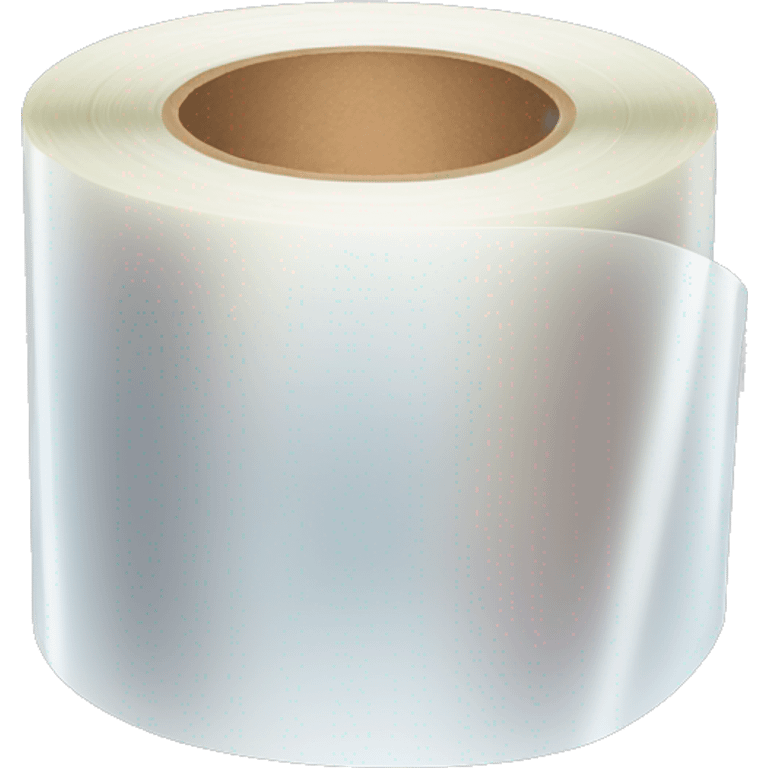 transparent and glossy adhesive tape roll emoji