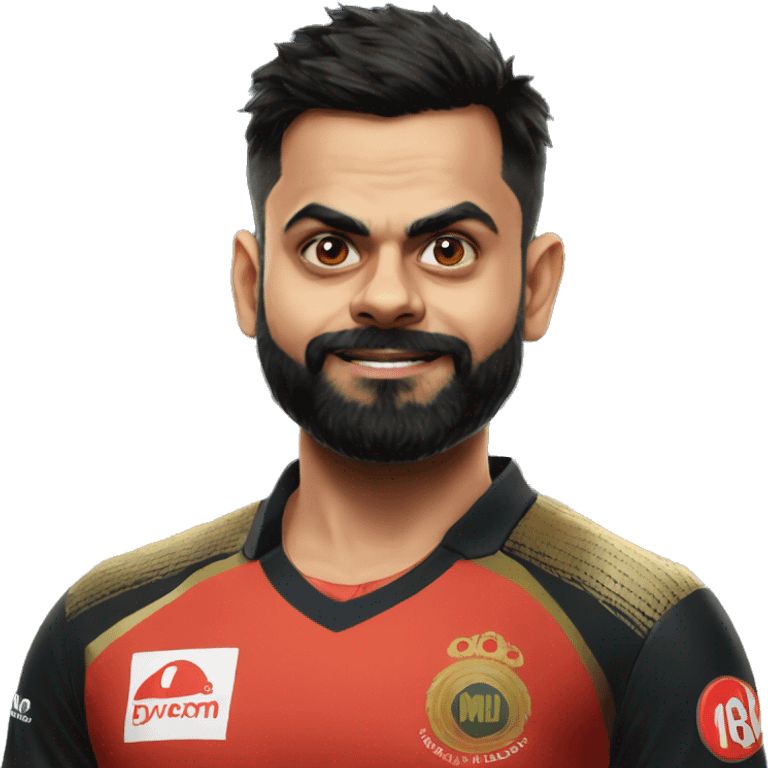 Virat Kohli in RCB jersey  emoji