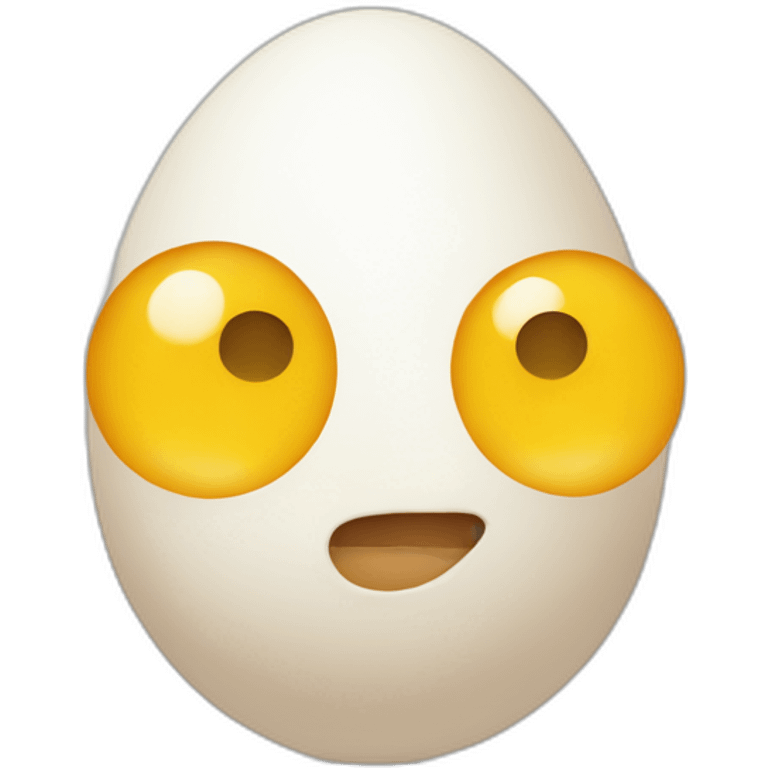 Egg with head emoji