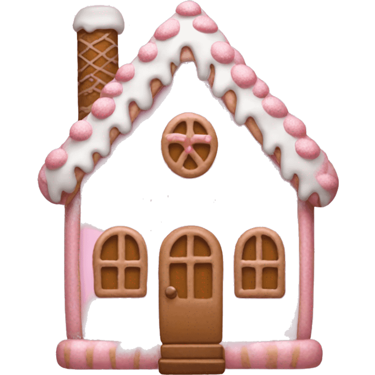 light pink gingerbread house emoji