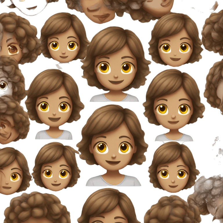 Brown hair girl￼ emoji