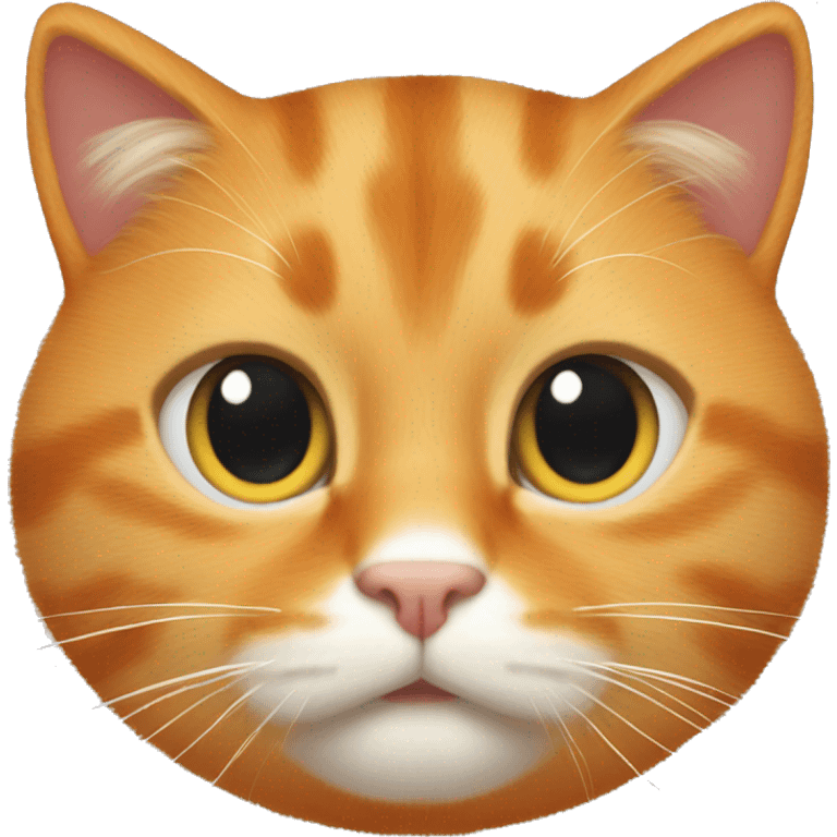 Orange cat with small white strips  emoji