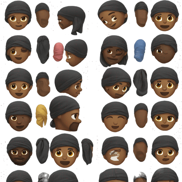 Black man in a durag emoji