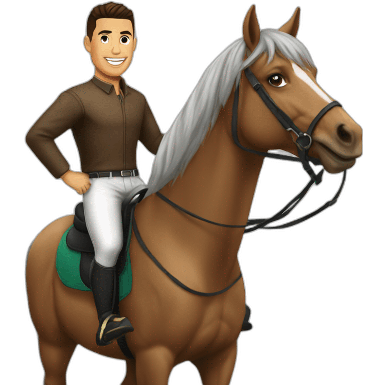 Ronaldo sur un cheval emoji