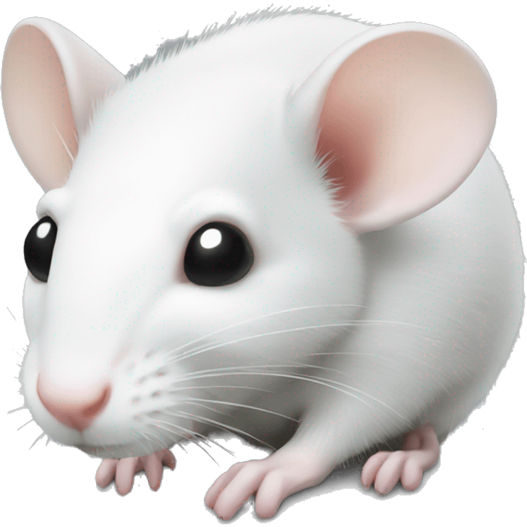 White rat with gray spot emoji