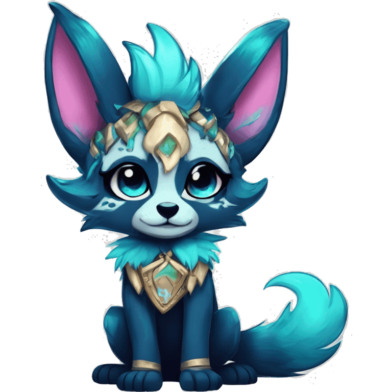 Cool cute Kawaii edgy fantasy shiny animal  fursona Fionbri vernid by griffsnuff & LiLaiRa & Falvie full body emoji