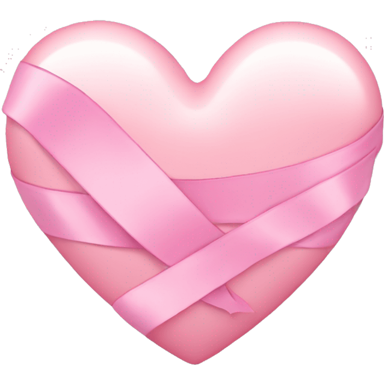 Light pink heart with ribbon emoji