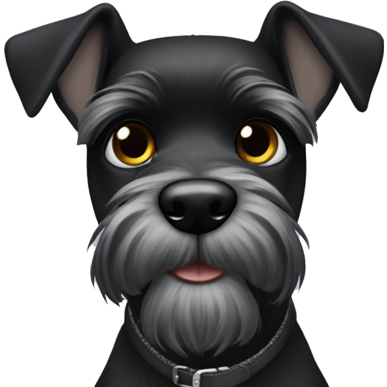 Black miniature schnauzer named Walt emoji