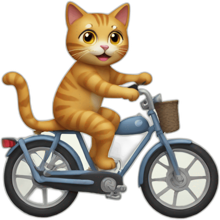 cat on a bike emoji